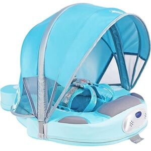 Mambobaby Float with Canopy UPF 50+ Sun Protection Pearl Foam Non-Inflatable